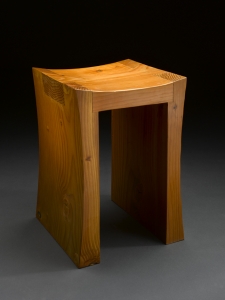 wooden timber stool