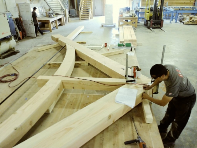 timber frame truss assembly